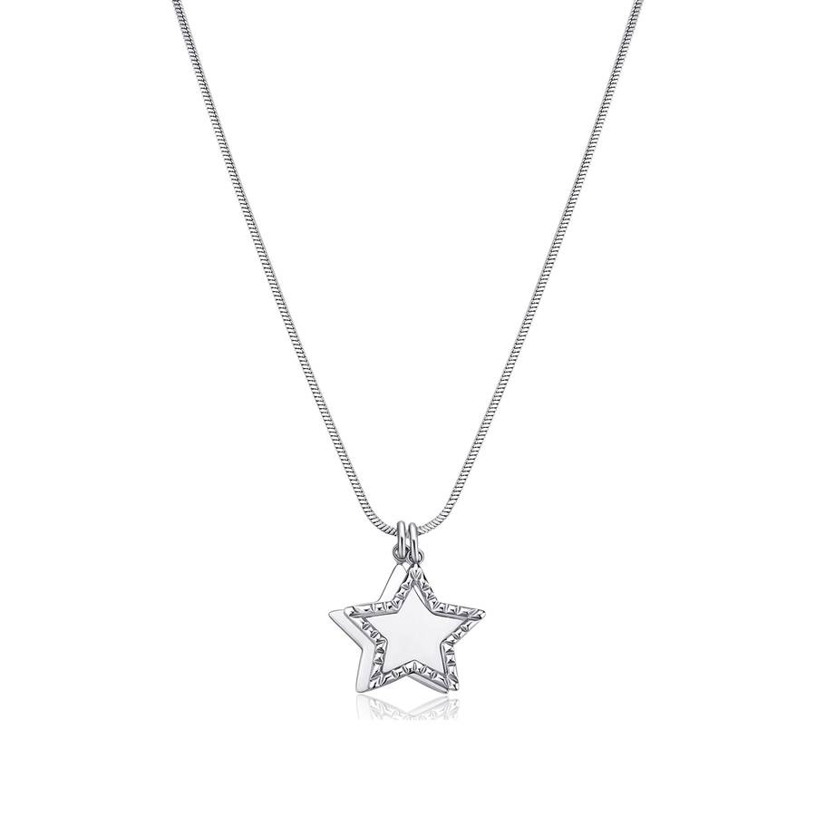Collana MESSAGE in acciaio e stelle