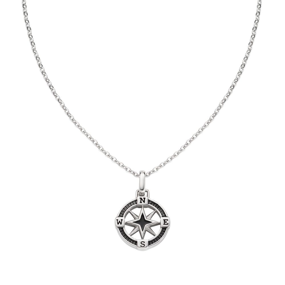 Collana Uomo Acciaio con Rosa Dei Venti