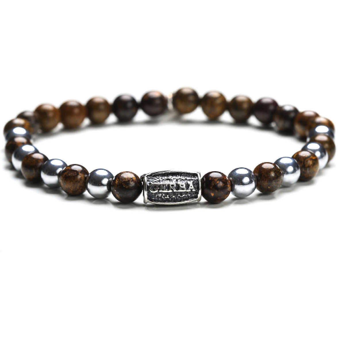 Uomo bracciale uomo gioielli Gerba Silver Brown