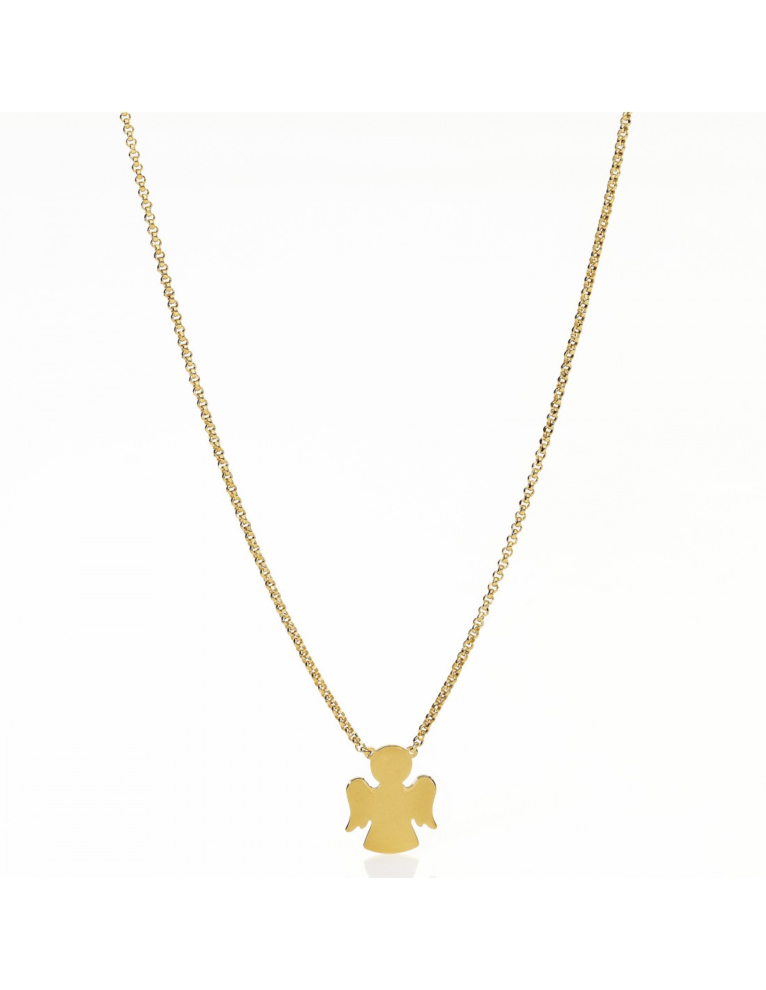 Collana argento dorata angelo Prega, Ama