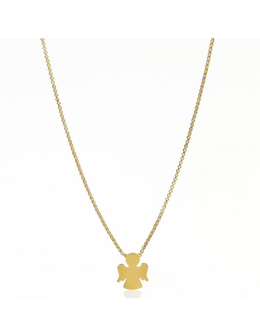 Collana argento dorata angelo Prega, Ama