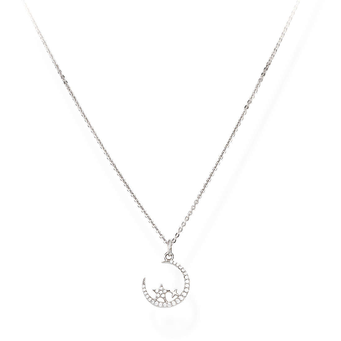 Collana con Luna e stelle in argento