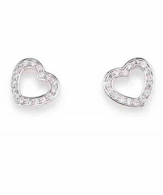 Orecchini cuori zirconi