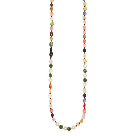 COLLANA NIVY PIETRE DURE E PERLE CARP1098#G