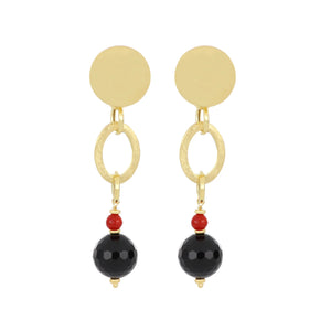 ORECCHINI NIVY PIETRE NERE VIVIENNE OARP0289#G
