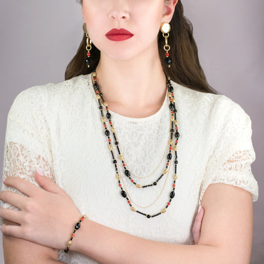 ORECCHINI NIVY PIETRE NERE VIVIENNE OARP0289#G