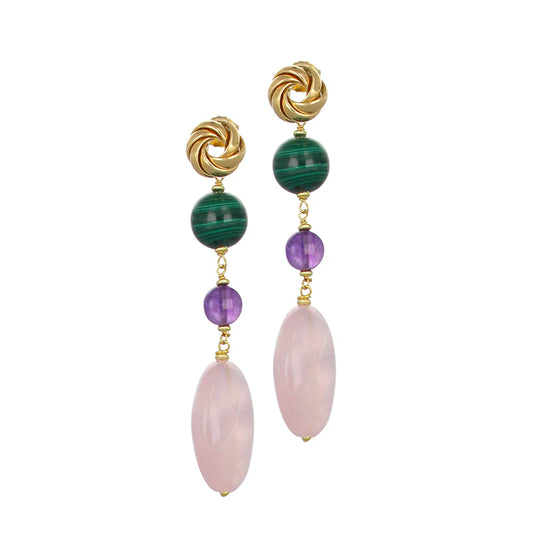 ORECCHINI NIVY PIETRA DURA - MINERVA OARP0522#G