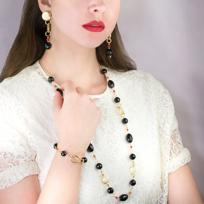 COLLANA NIVY ONICE NERO - VIVIENNE CARP0369#G
