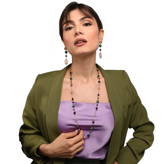 COLLANA NIVY CON PIETRE DURE - MINERVA CARP0958#G