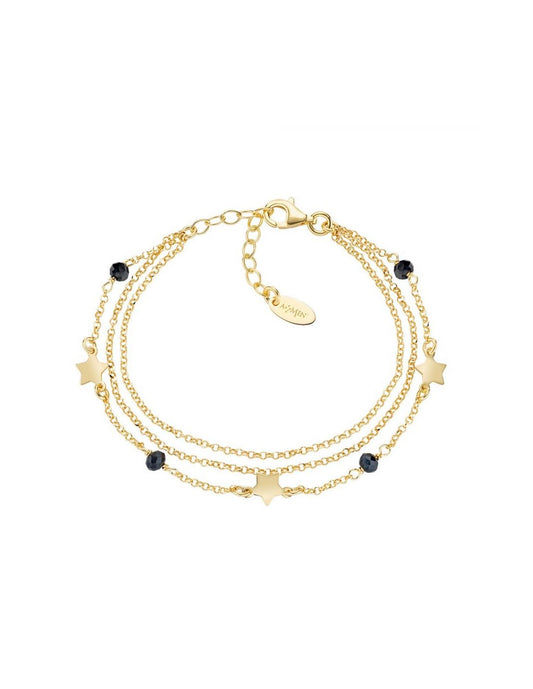 Bracciale Multifilo argento gold Elegance