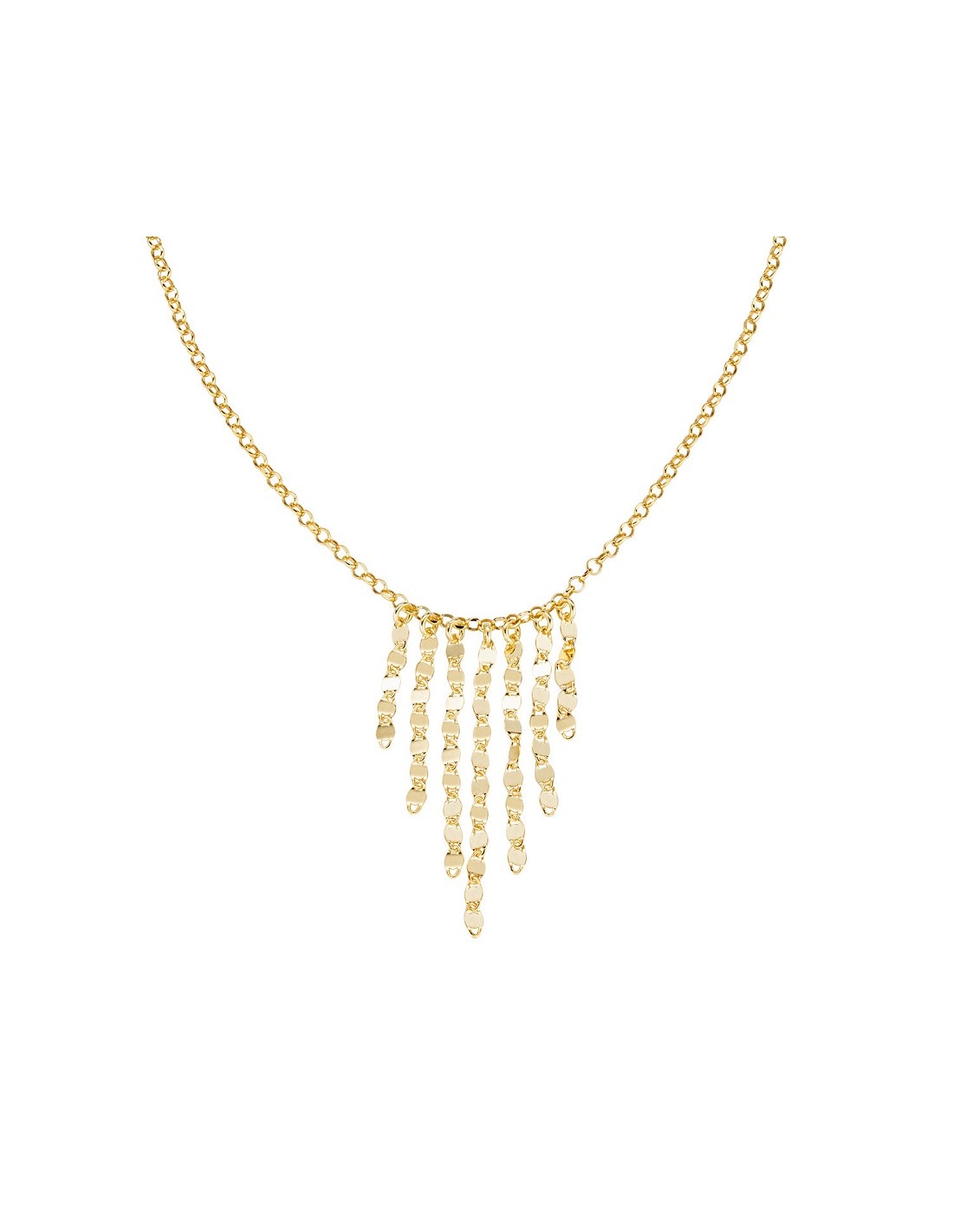 Collana multifilo Elegance argento dorato