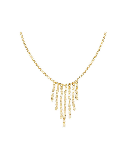 Collana multifilo Elegance argento dorato