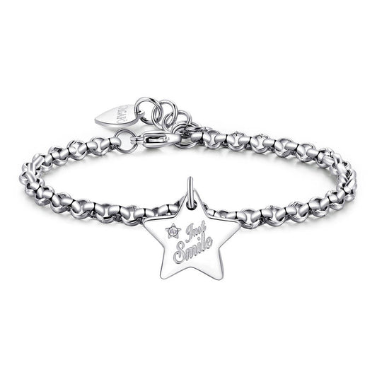 Bracciale BE MY ALWAYS in acciaio con stella