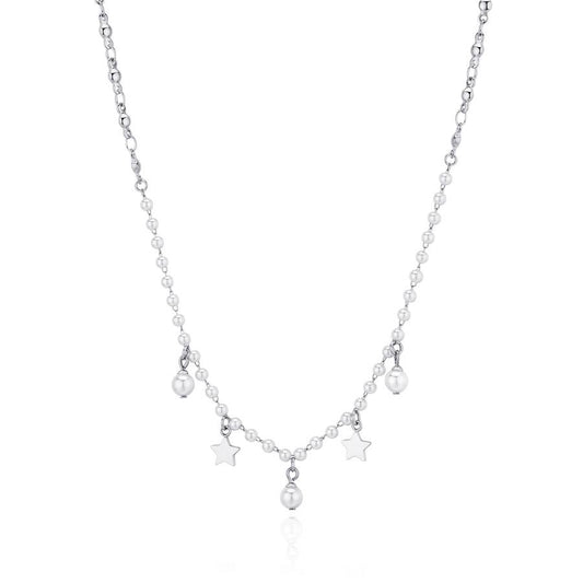Collana WISDOM in acciaio, stelle e perle
