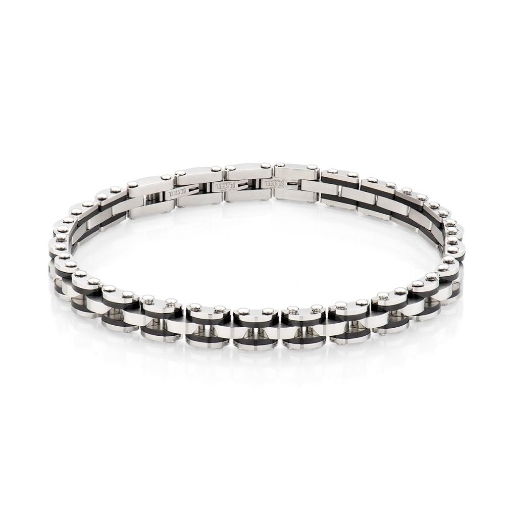 Bracciale Uomo Acciaio Pvd Nero