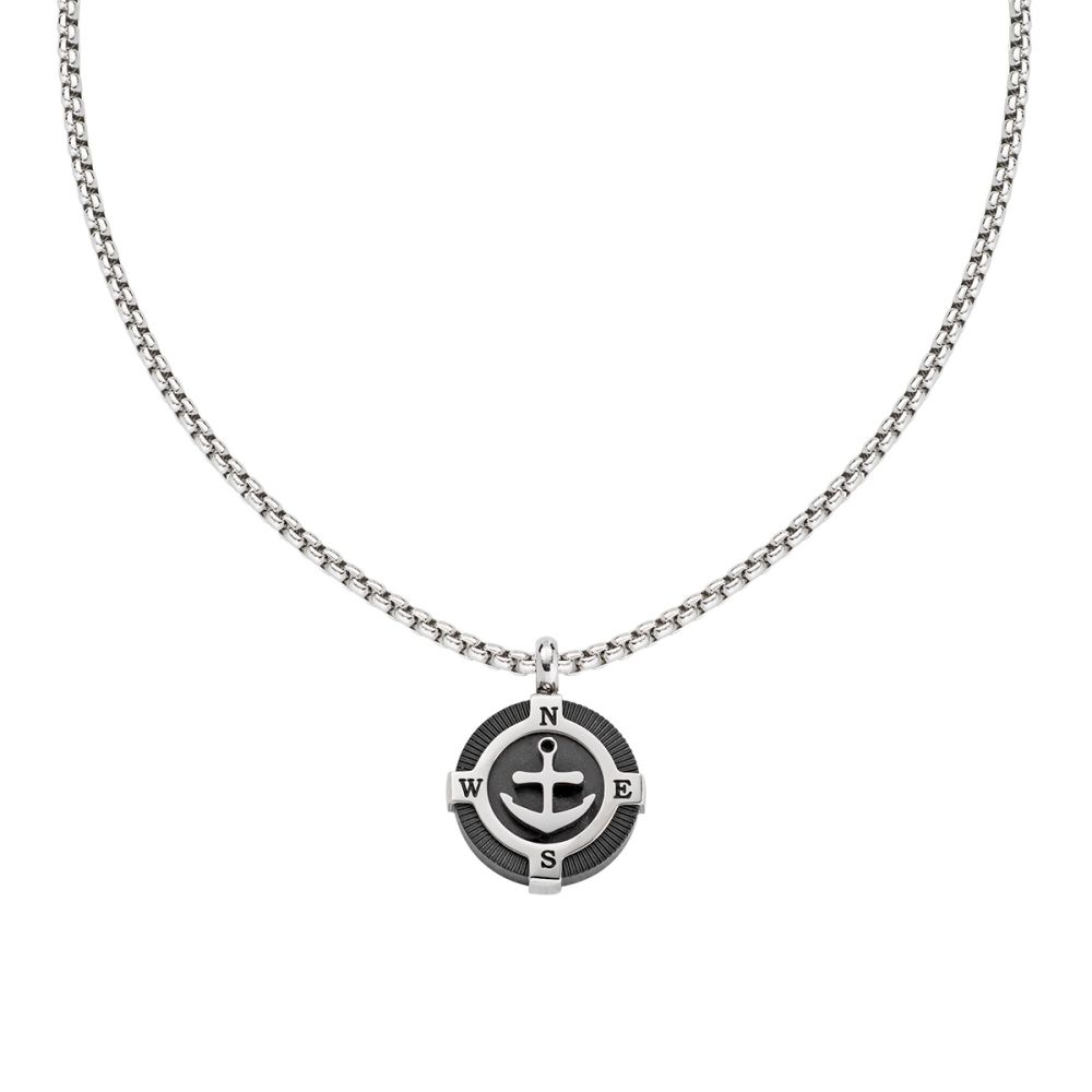 Collana Uomo Acciaio Ciondolo con Ancora