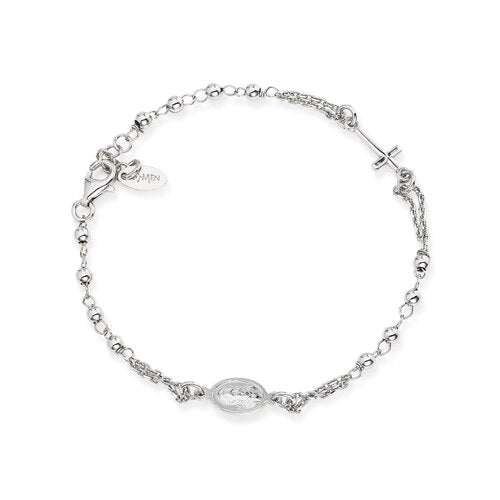 Bracciale rosario argento