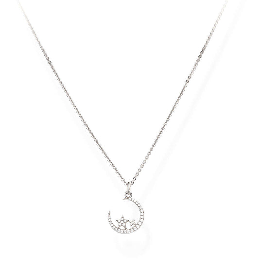 Collana con Luna e stelle in argento